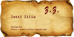 Zettl Zilia névjegykártya